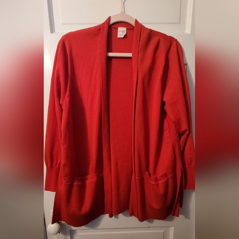 Terra & Sky Women's Vibrant Red Cardigan